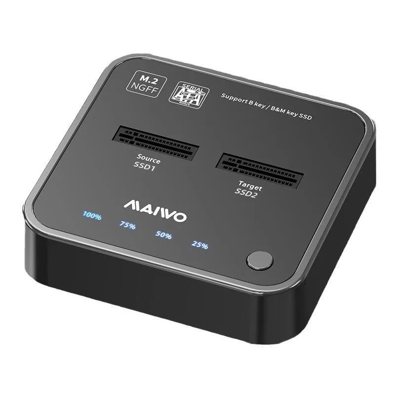 MAIWO K3016 M.2 solid state drive docking station and duplicator with cables and power adapter