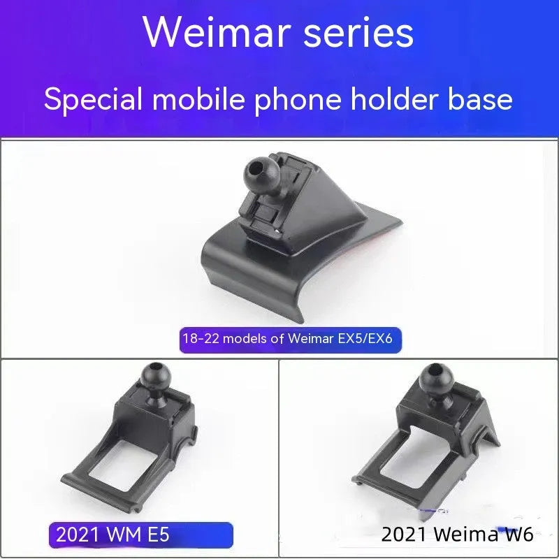 GOODWAY snap-on car phone holder base showing 360-degree rotation mount for dashboard installation