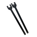 Land Rover fan support wrench set showing 36mm and 40mm alloy steel spanners for automotive repair