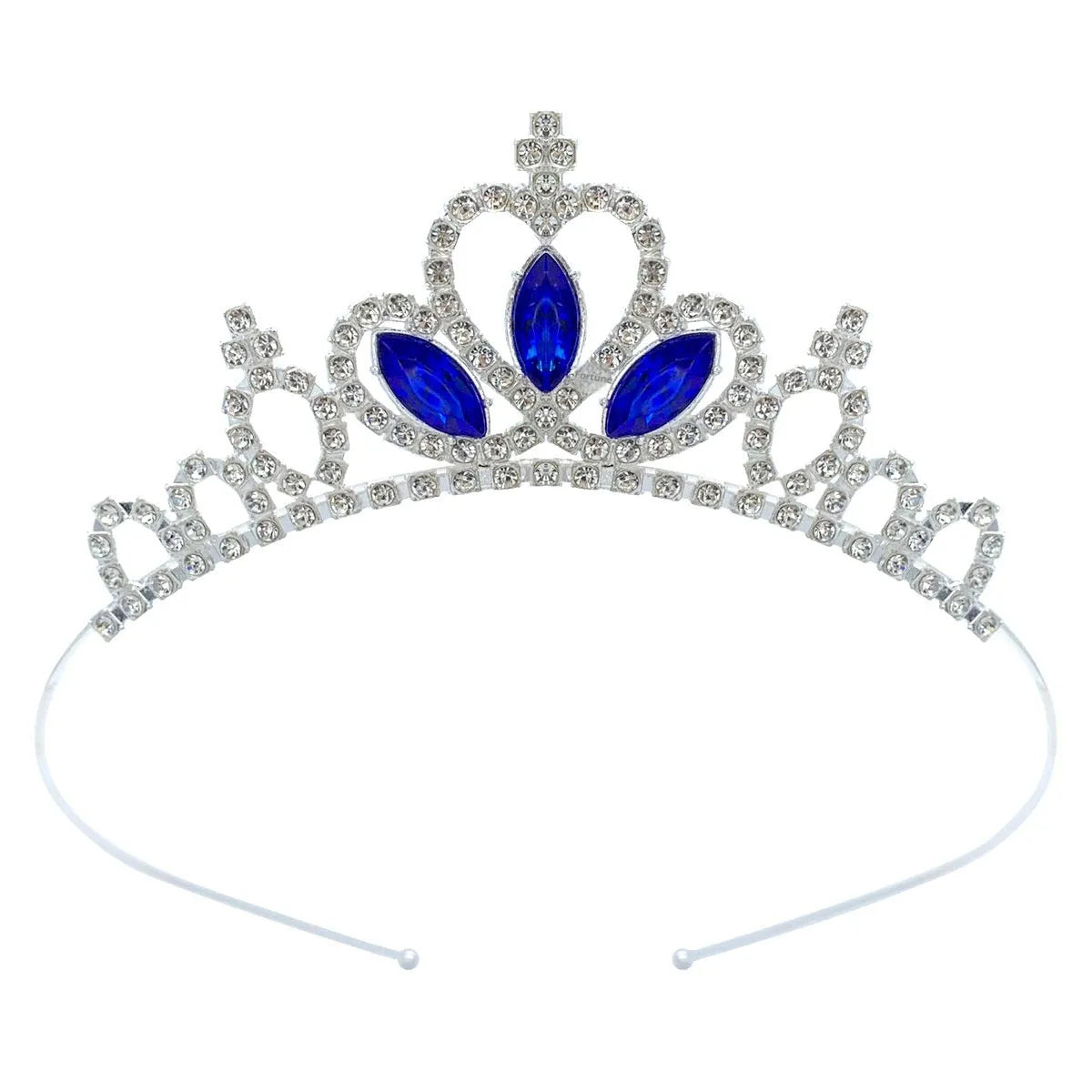 Girl's alloy princess crown with electroplated finish and crystal accents