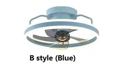Modern overhead fan lamp with 500mm blades and integrated acrylic light shade in multiple colour options