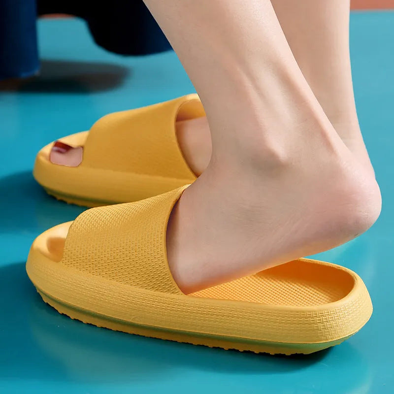 EVA flip flops slippers for women men soft anti-skid sole thick 3.5cm bathroom wear