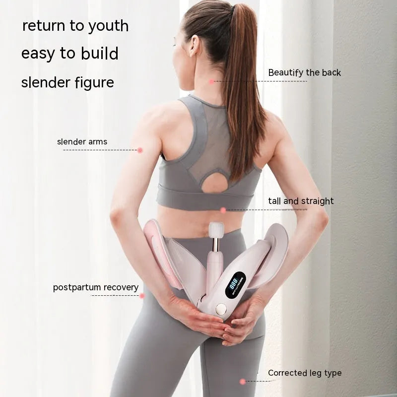 Counting pelvic floor muscle trainer device in blue, gray, green, or pink colours