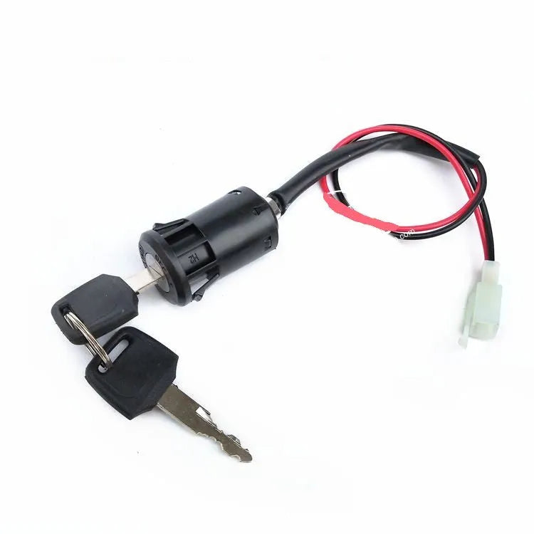 Waterproof electric car door lock with plastic housing and multiple wiring configuration options