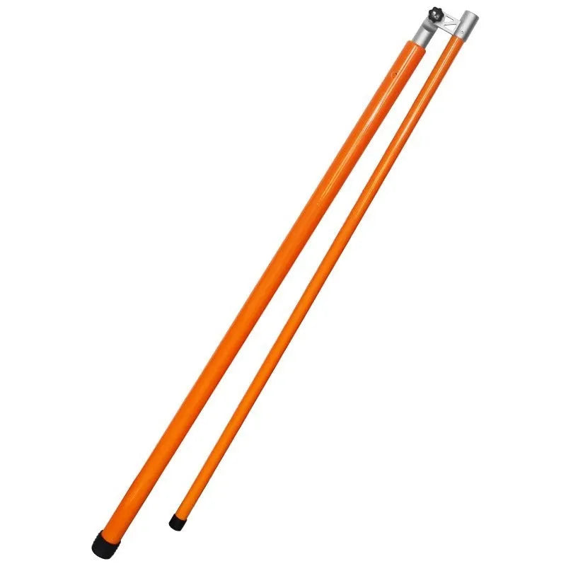 Telescopic glass fibre truck height measuring rod extended to its full length showing clear scale markings.