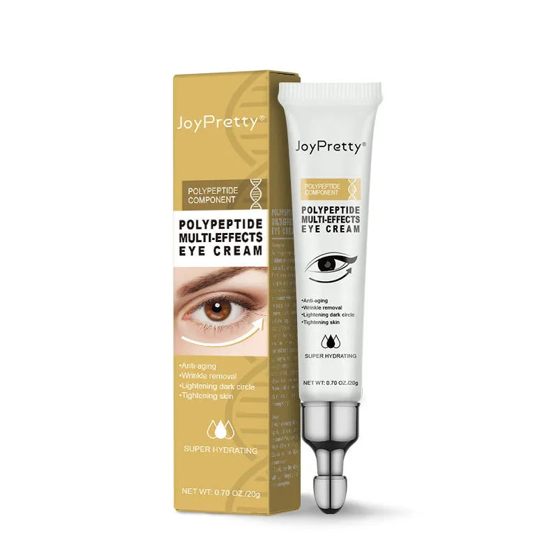 Jar of 20g anti-dark circle eye cream with peptides for reducing puffiness.