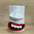 Resin tissue box cover desktop ornament in American style with humorous design measuring 8.5cm by 14.6cm