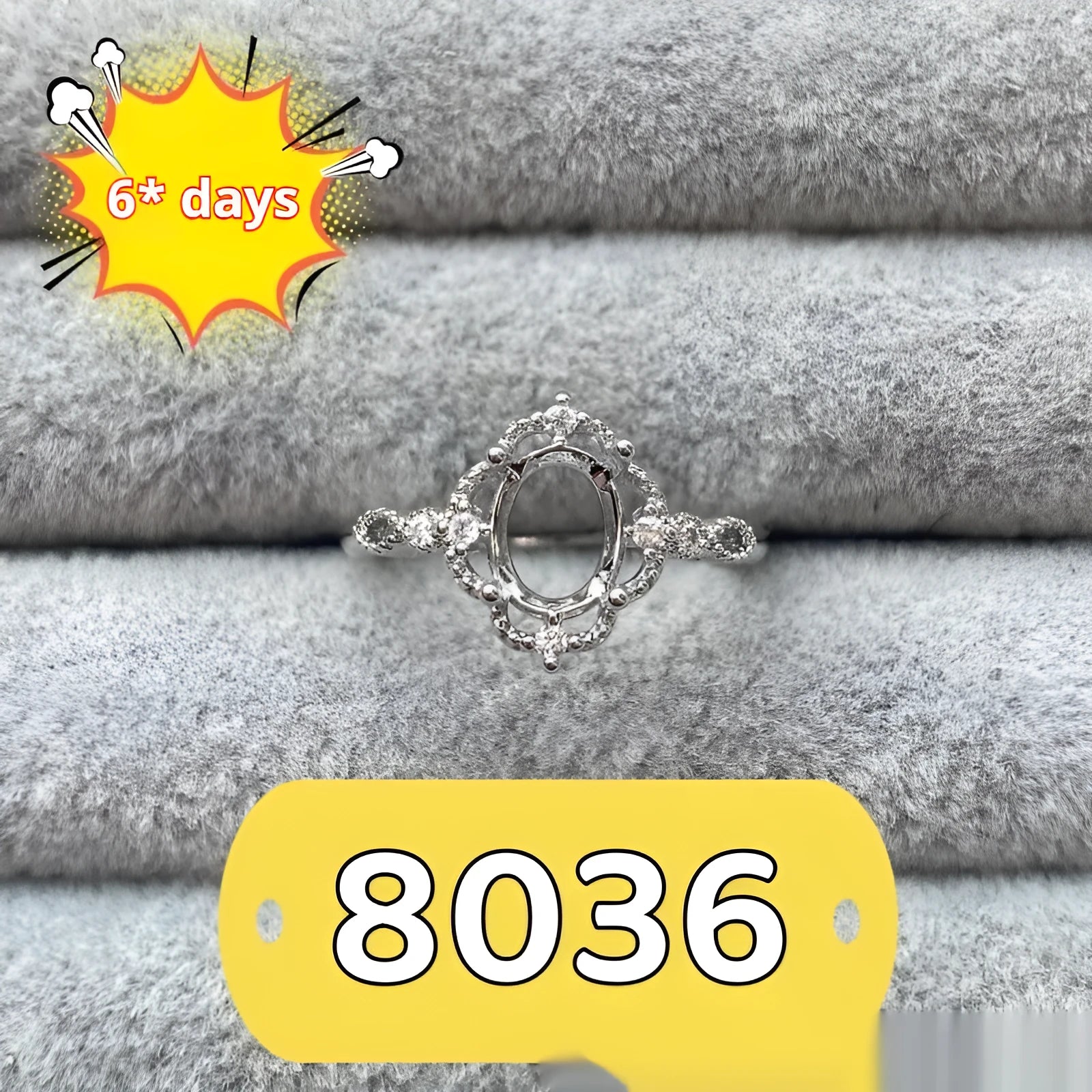 Open mouth copper ring with oval stone and five-pointed star decoration in Korean style