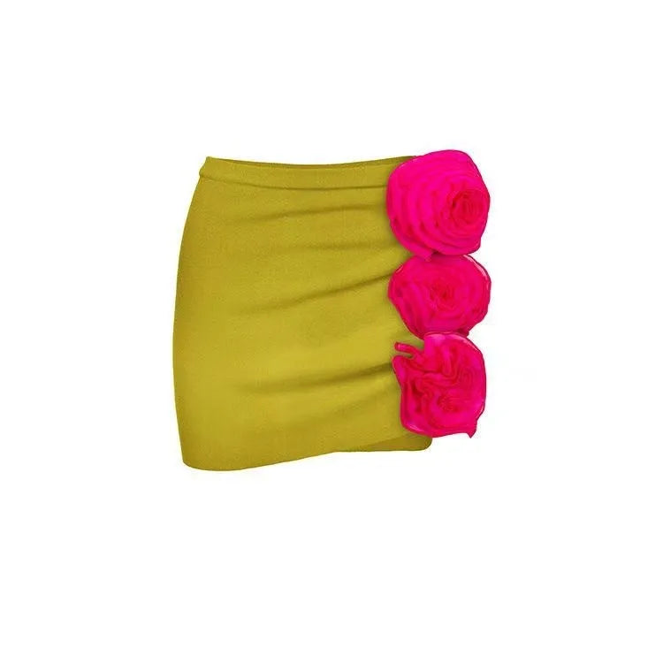 French one-piece solid colour polyester swimsuit for women with cut out design, shown in front view on mannequin