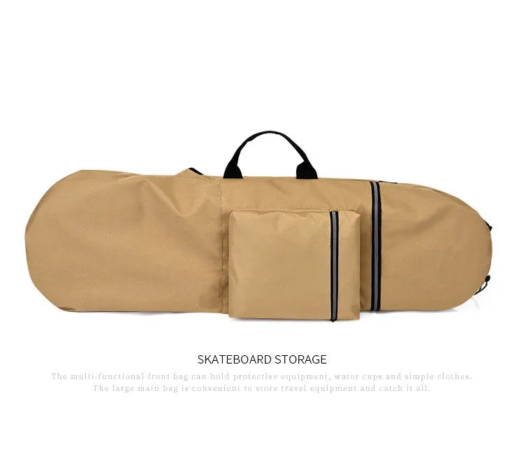 Waterproof nylon skateboard bag with 20-35 litre capacity for sports equipment in camouflage colours
