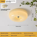 Cream coloured American style bedroom ceiling lamp with three-colour light setting