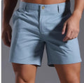 Men's cotton blend micro-elastic casual sports shorts in straight leg Korean style