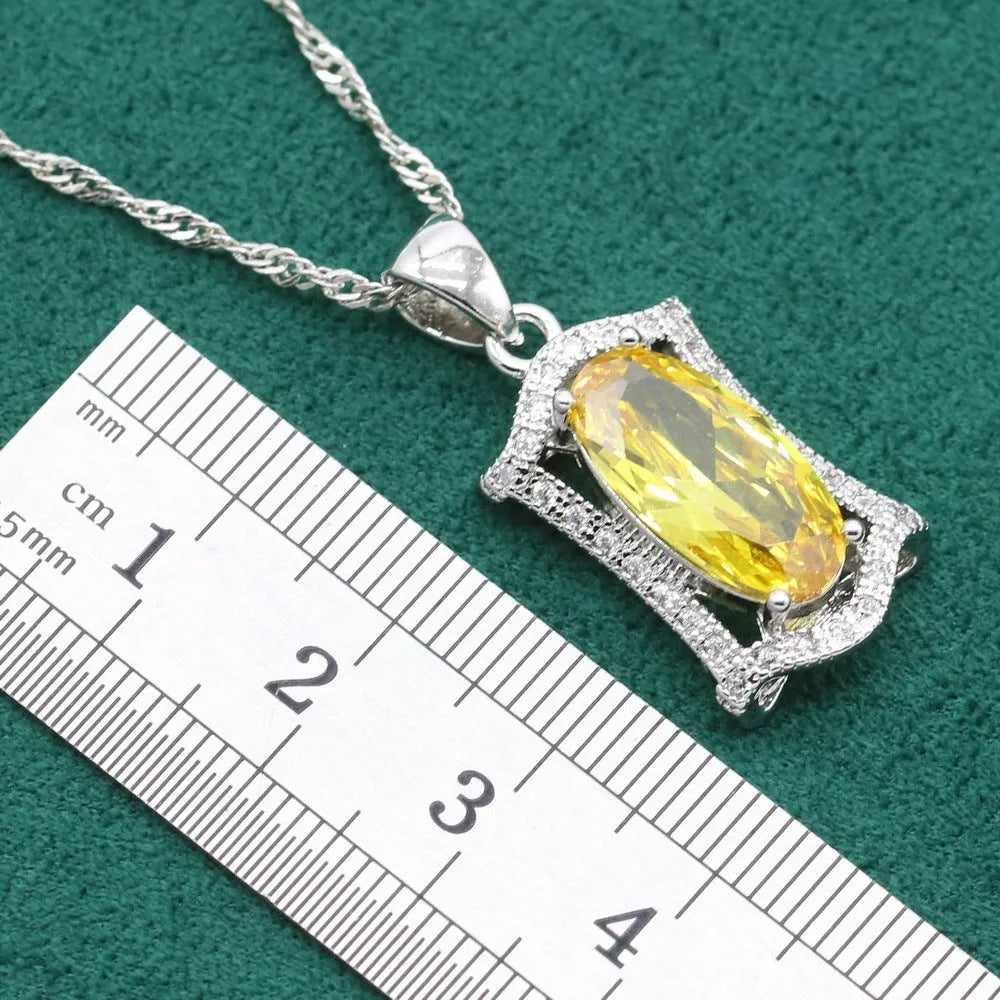 Women's anti-allergy zircon dinner jewellery set showing matching necklace, earrings, ring, and bracelet in alloy with snake bone chain