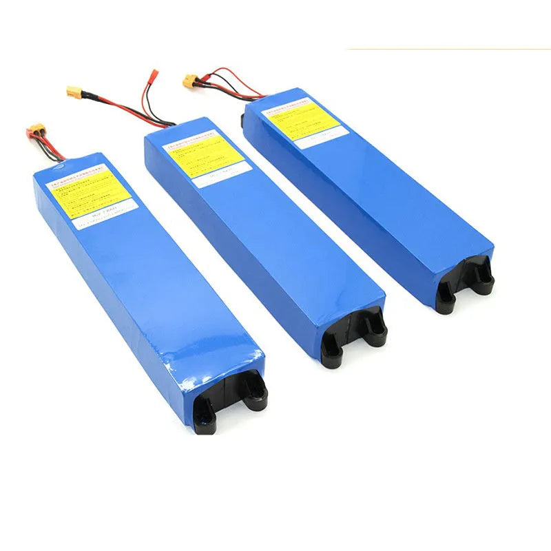 36 volt lithium ion battery pack for an electric scooter with capacity options shown.