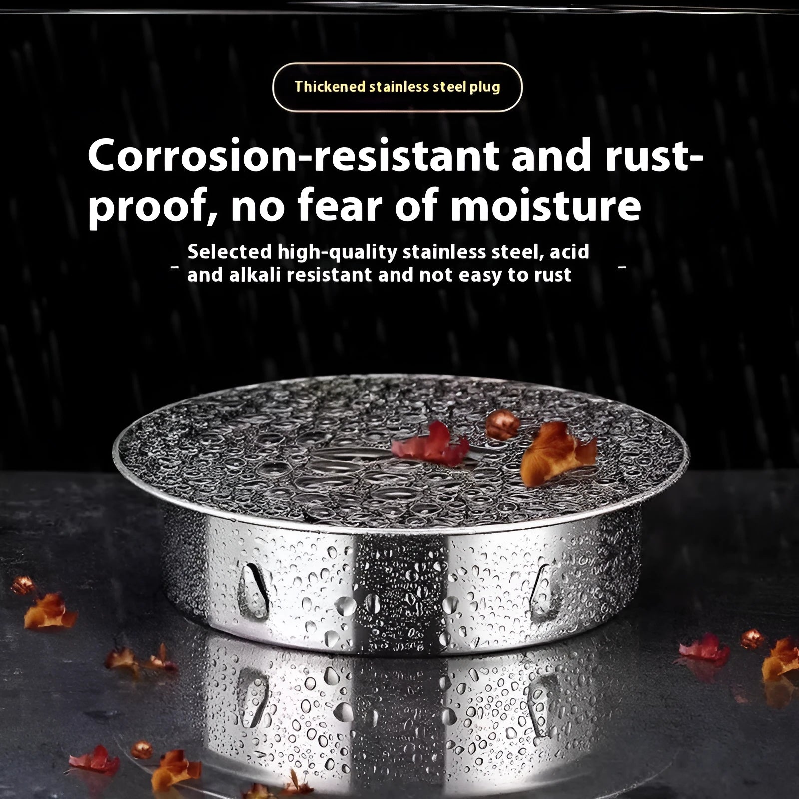 Stainless steel floor drain deodorant seal cover with modern simplicity design