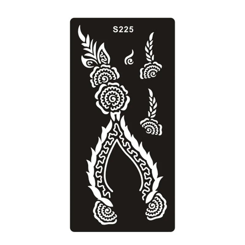 Hollow tattoo template sticker with geometric Southeast Asia style design on water transfer paper