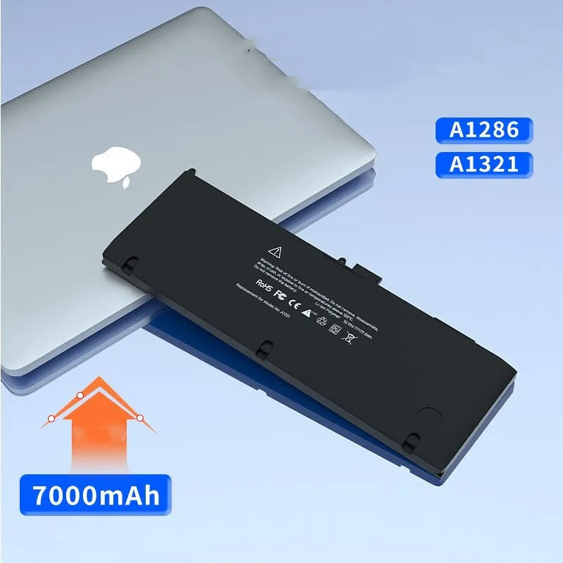 Apple MacBook Pro replacement battery 7200mAh for A1286 A1382 A1321 laptop models