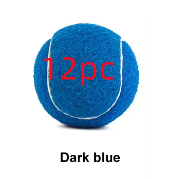 Bright coloured 6.3cm rubber dog toy tennis ball for chew-resistant fetch play