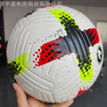 Fluorescent green Size 5 football on grass pitch for club training and matches