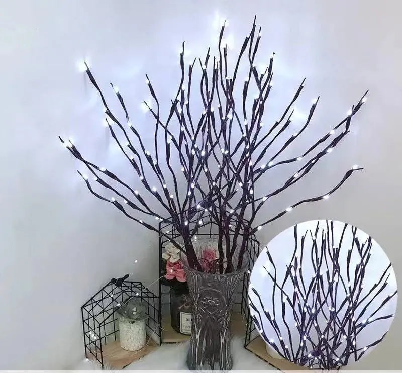 LED simulated branch tree light in vase with colourful lighting options