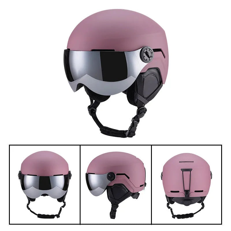 Unisex skiing helmet cover with integrated molding PC shell and EPS liner in black colour