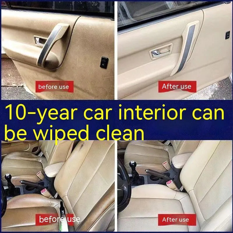 Wash free fabric roof foam cleaner bottle with sponge wipes and towel for car interior cleaning