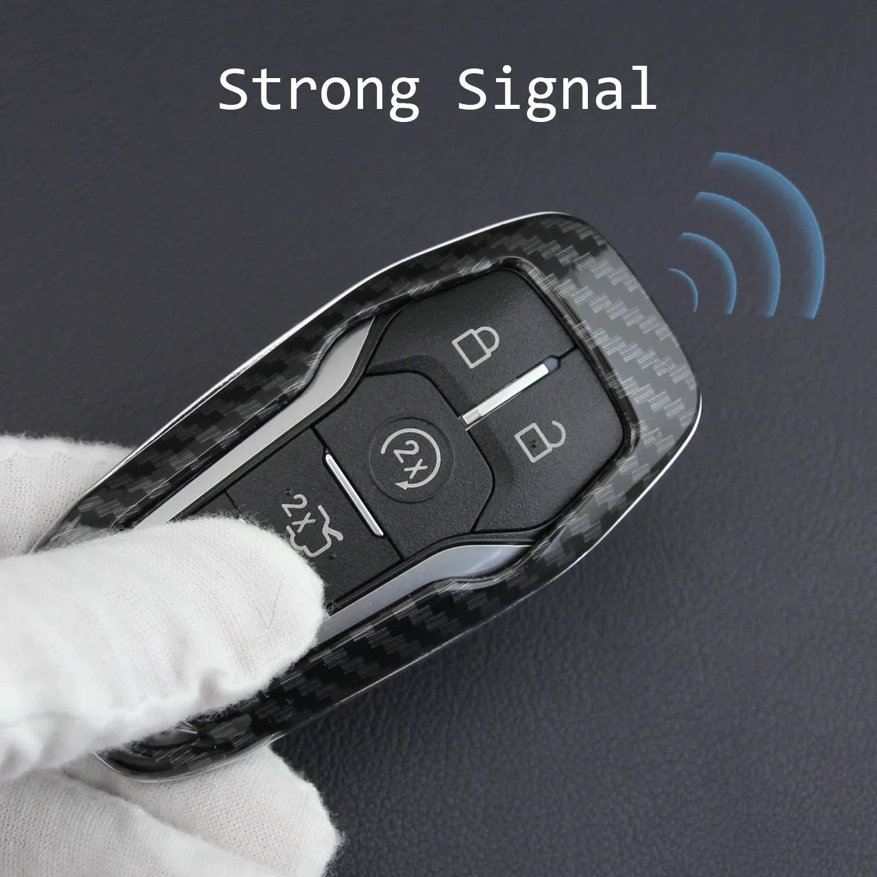 Transparent plastic car key remote protective shell showing single shell design