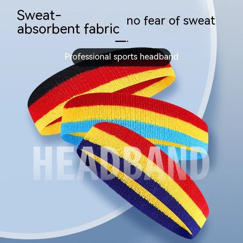 Adult sports headband in multiple colour combinations for running, basketball, and cycling activities