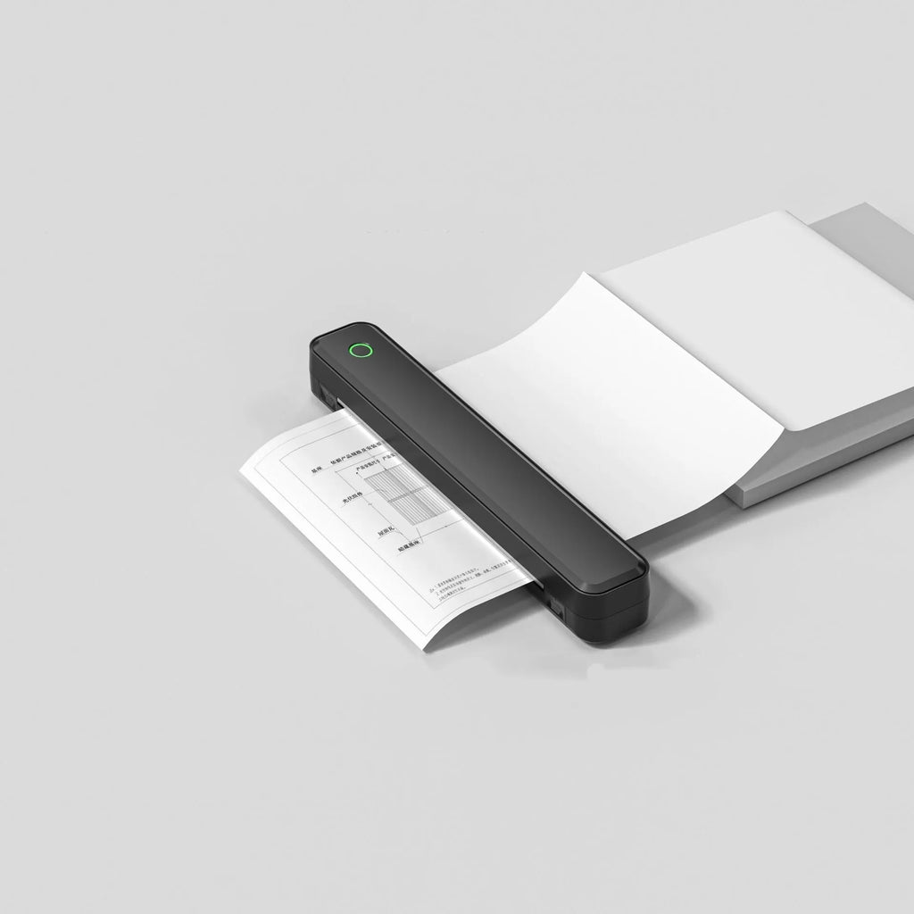 Compact black or white thermal printer with Bluetooth connectivity for mobile phone drawing printing