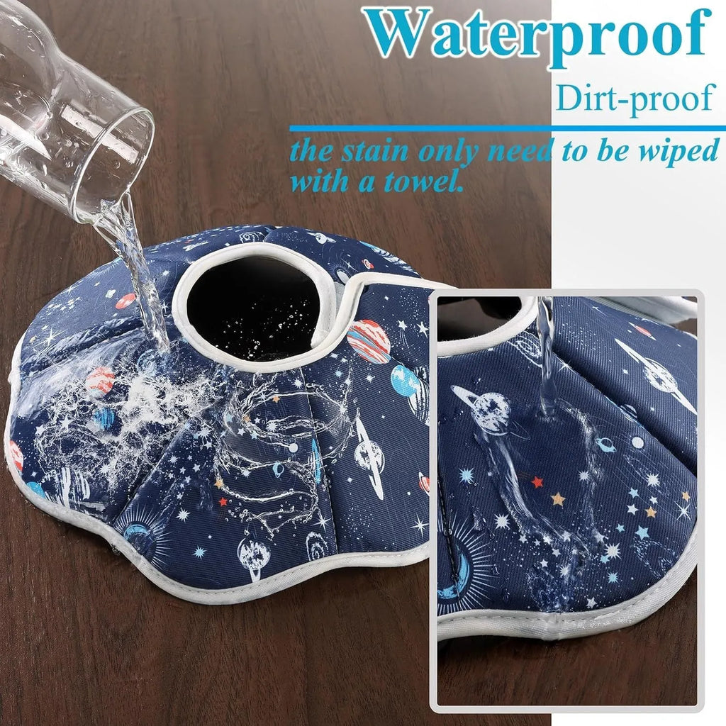Soft adjustable cat recovery collar in constellation design for post-surgery protection