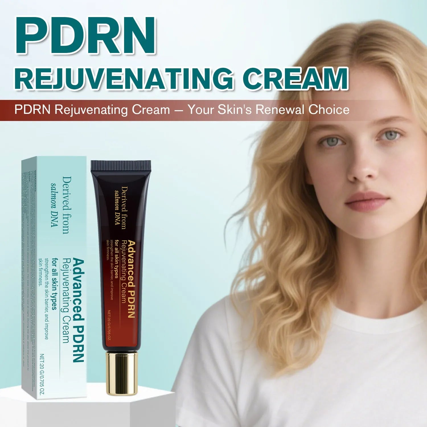 20ml skin-activating cream container for hydrating moisturising and wrinkle care