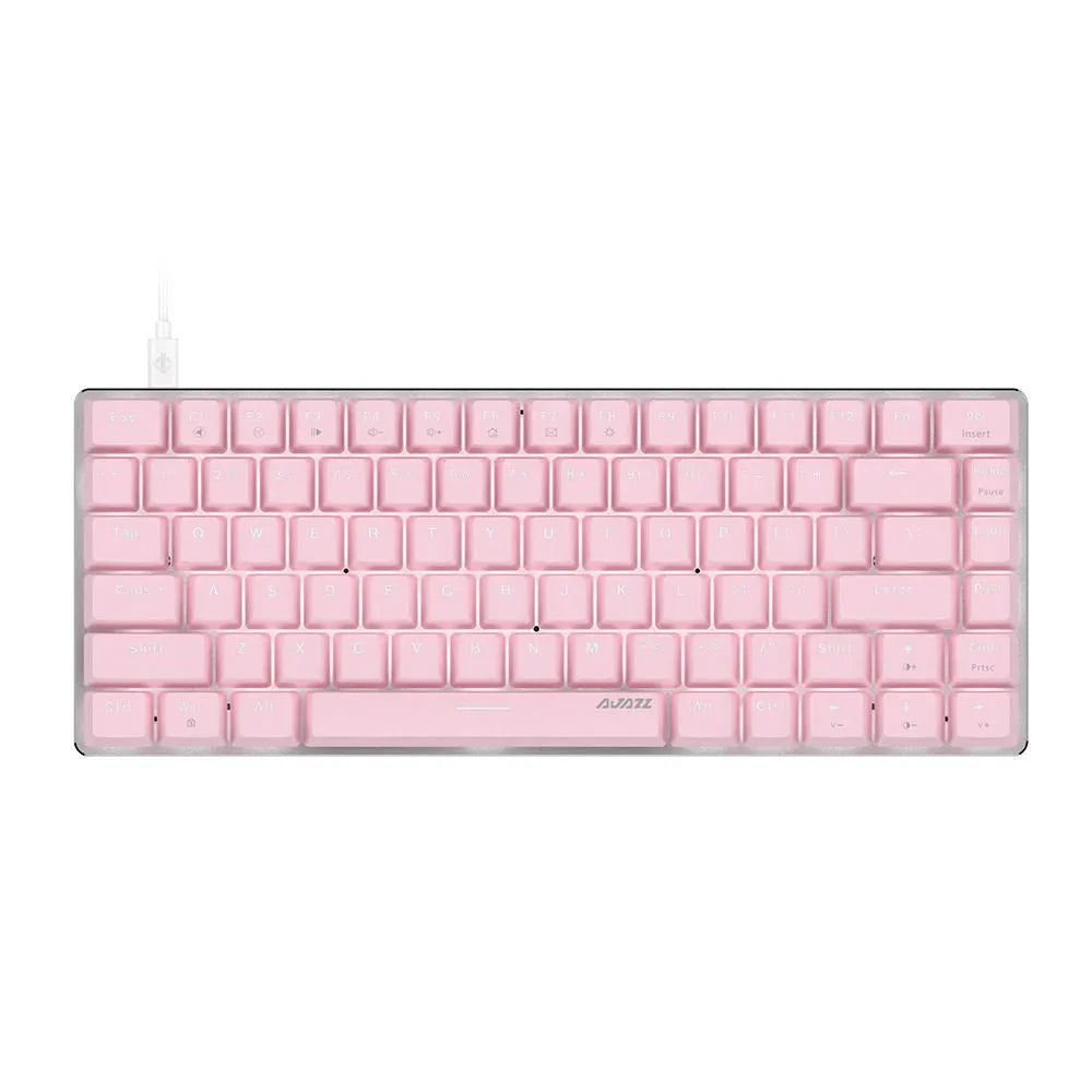 82-key mechanical keyboard with white backlight in metal casing