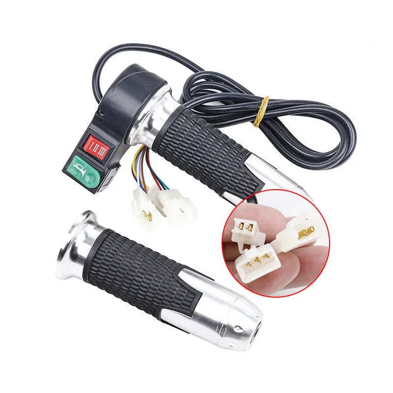 Three-wheel electric vehicle accelerator conversion kit with plastic rotating handle and fuel switch
