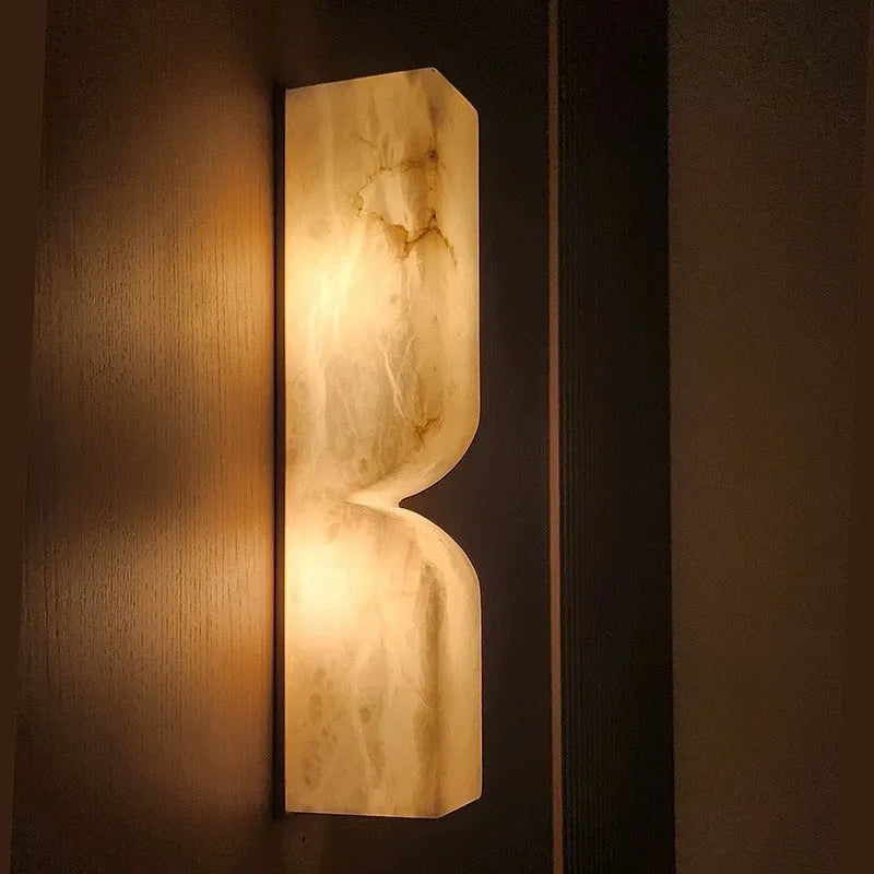 Copper Nordic wall lamp strip with warm light options for bedside or living room