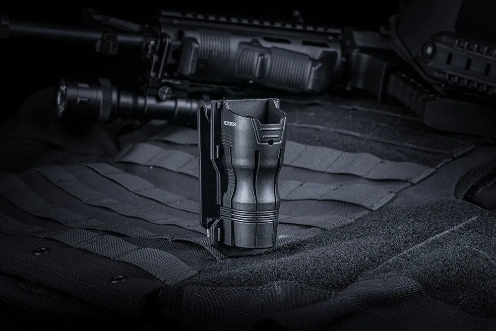 Black nylon glass fibre 360-degree rotating tactical torch quick pull sleeve for 27-30mm flashlights