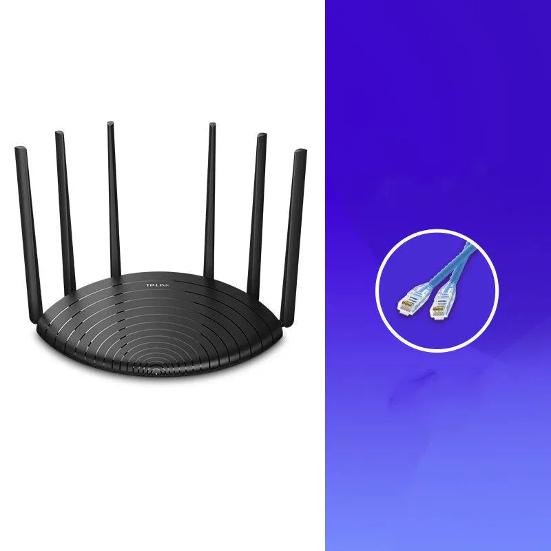 TL-WDR7661 AC1900 Gigabit wireless home router with compact black chassis.
