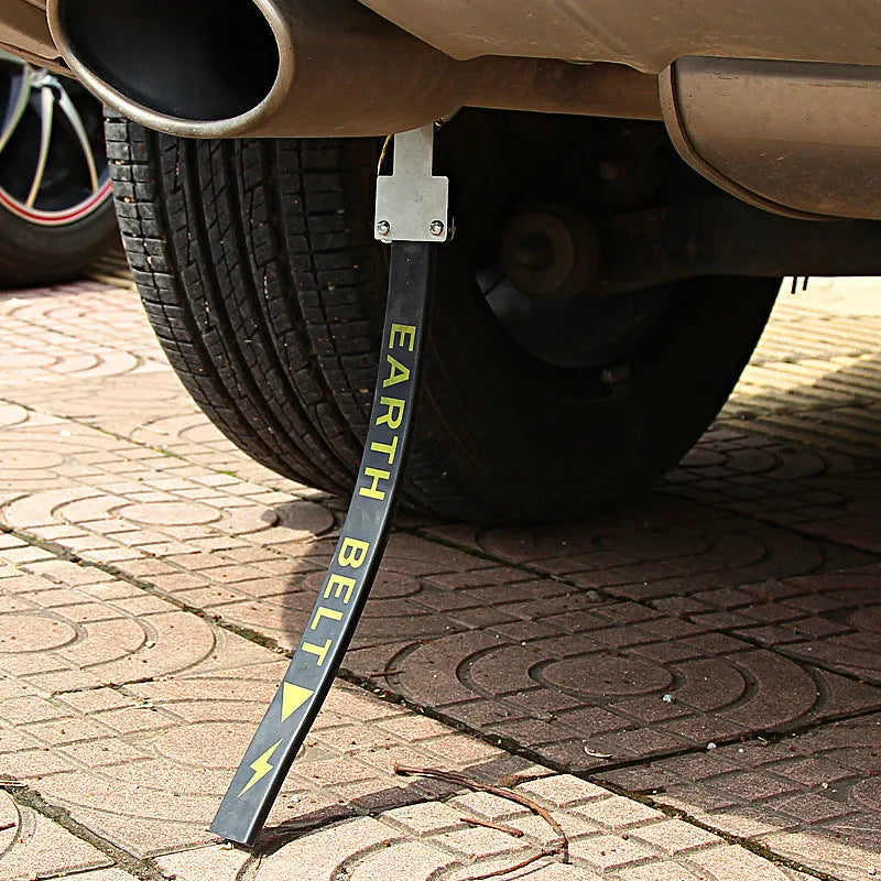 Black rubber and copper car electrostatic grounding belt with 370mm length