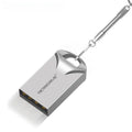 Mini high-speed metal USB flash drive in black or silver, showing compact 23x12x8mm size