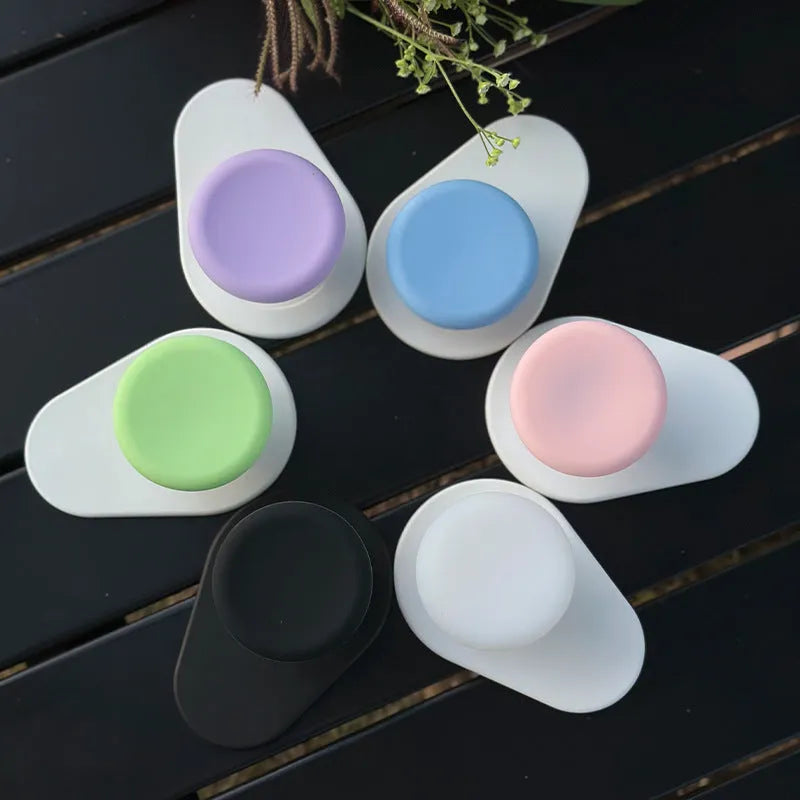 Silicone cup cover snap-on mount for magnetic phone airbag bracket short video use in five colours