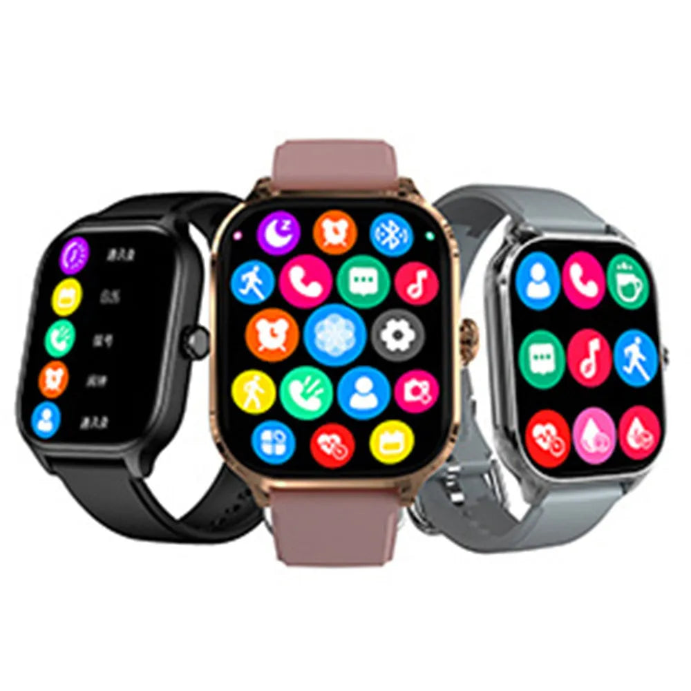 H9 Smart Watch with Bluetooth calling and health monitoring in black colour