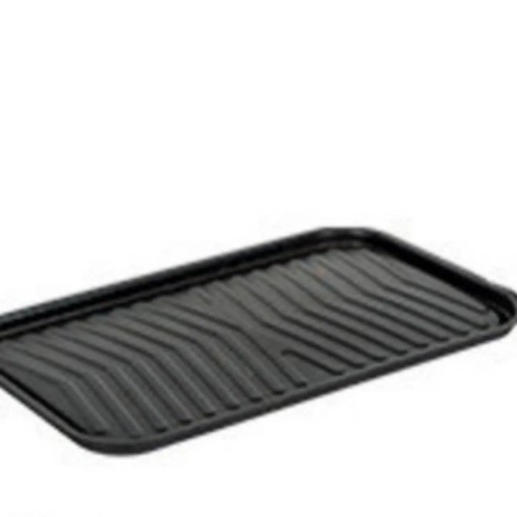 White portable barbecue grill with folding design and detachable carbon tanks for frying and baking.