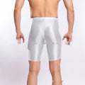Men's plus size shiny silky sports shorts in multiple colours for gym training