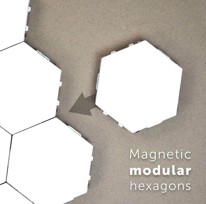 Helios modular honeycomb touch wall lamp units in a modern minimalist design with an ABS shade.
