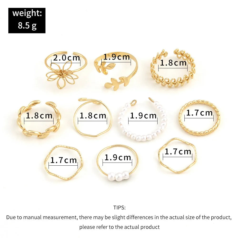 Women's openwork flower ring in gold colour J0656 with glossy electroplated finish and floral detailing
