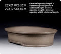 Handmade oval purple sand ceramic bonsai pot for succulent displays
