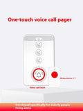 White wireless emergency alert system with buzzer and three emergency buttons for elderly safety