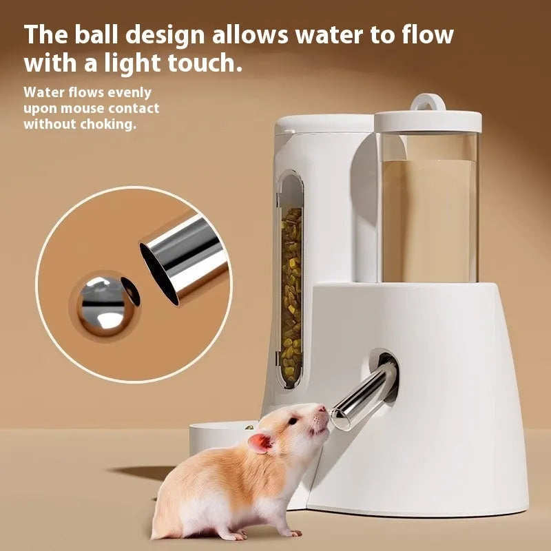 Hamster automatic drinking water feeder and food basin in blue colour