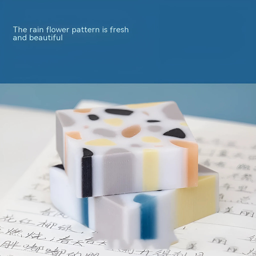 Brick-shaped traceless rubber eraser for student paper corrections