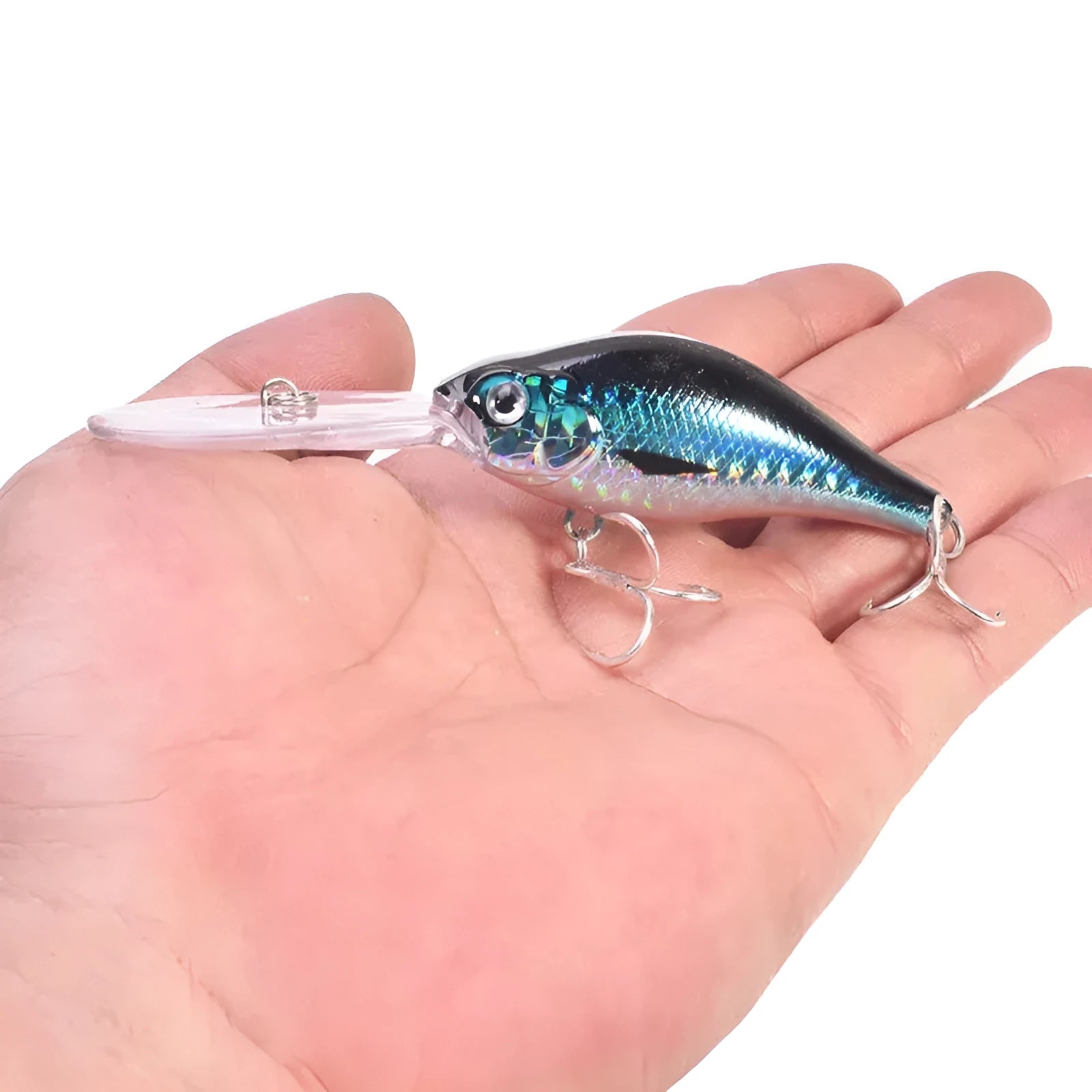 Mino fishing lure with deep diving long tongue board, 10.5cm length, 15g weight, five colour options