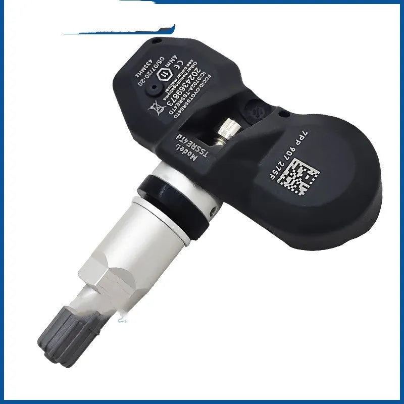 Black Audi tyre pressure monitoring sensor unit for vehicle wheel installation